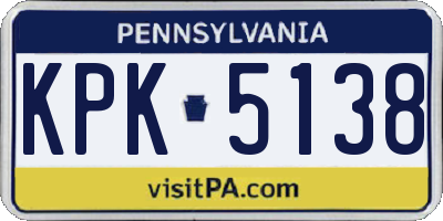PA license plate KPK5138