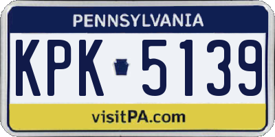 PA license plate KPK5139
