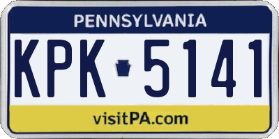 PA license plate KPK5141