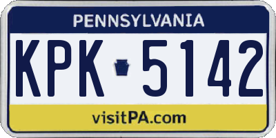 PA license plate KPK5142