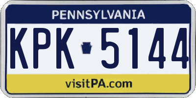 PA license plate KPK5144
