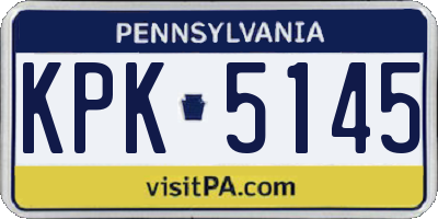 PA license plate KPK5145