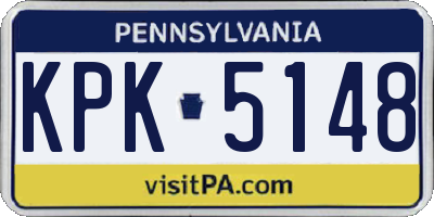 PA license plate KPK5148