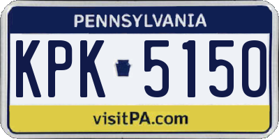 PA license plate KPK5150