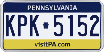 PA license plate KPK5152
