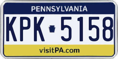 PA license plate KPK5158