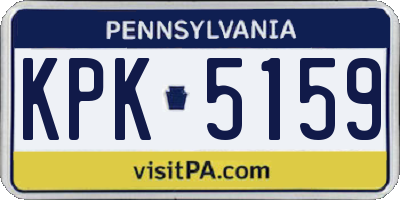 PA license plate KPK5159