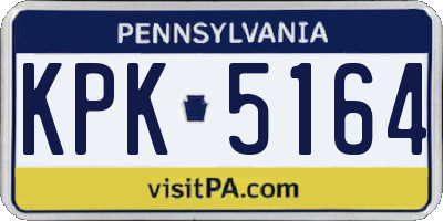PA license plate KPK5164