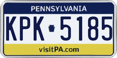 PA license plate KPK5185