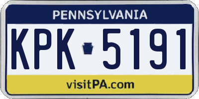 PA license plate KPK5191