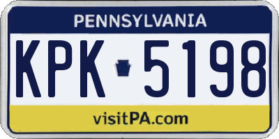 PA license plate KPK5198