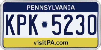 PA license plate KPK5230