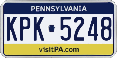PA license plate KPK5248
