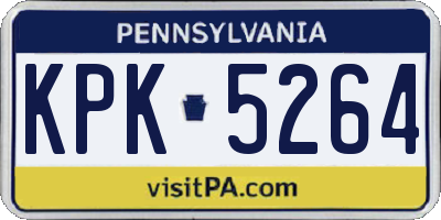 PA license plate KPK5264