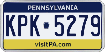 PA license plate KPK5279