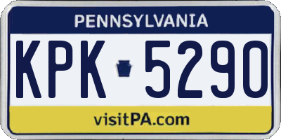 PA license plate KPK5290