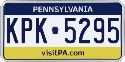 PA license plate KPK5295