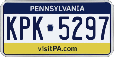 PA license plate KPK5297