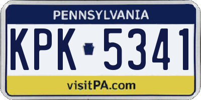 PA license plate KPK5341