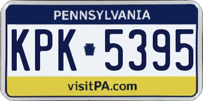 PA license plate KPK5395