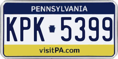 PA license plate KPK5399