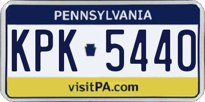 PA license plate KPK5440