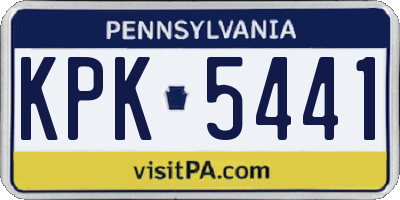 PA license plate KPK5441