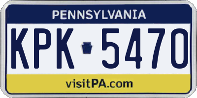PA license plate KPK5470