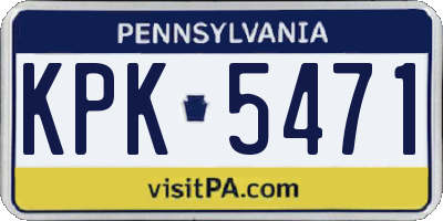 PA license plate KPK5471