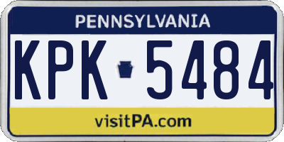 PA license plate KPK5484