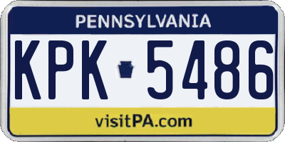 PA license plate KPK5486
