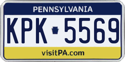 PA license plate KPK5569