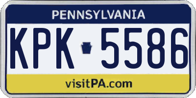 PA license plate KPK5586