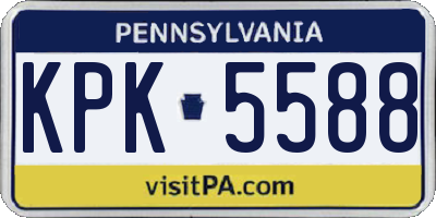 PA license plate KPK5588