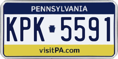 PA license plate KPK5591