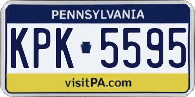 PA license plate KPK5595