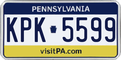 PA license plate KPK5599