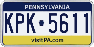 PA license plate KPK5611