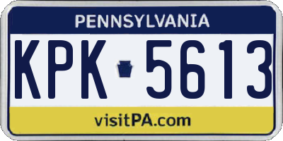 PA license plate KPK5613