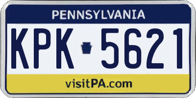 PA license plate KPK5621