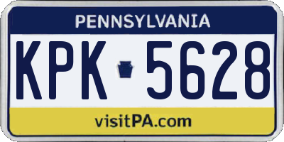 PA license plate KPK5628