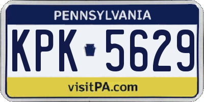 PA license plate KPK5629