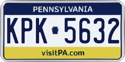 PA license plate KPK5632