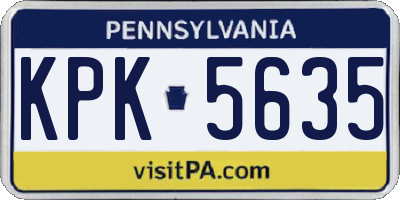 PA license plate KPK5635