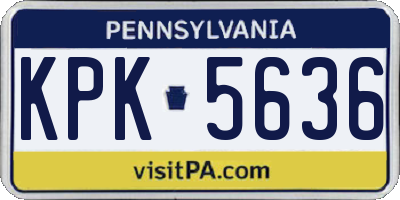 PA license plate KPK5636