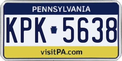 PA license plate KPK5638
