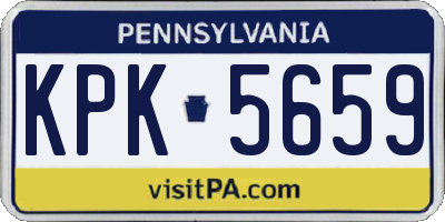PA license plate KPK5659