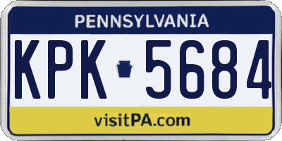 PA license plate KPK5684