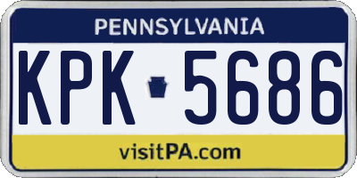PA license plate KPK5686