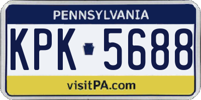 PA license plate KPK5688